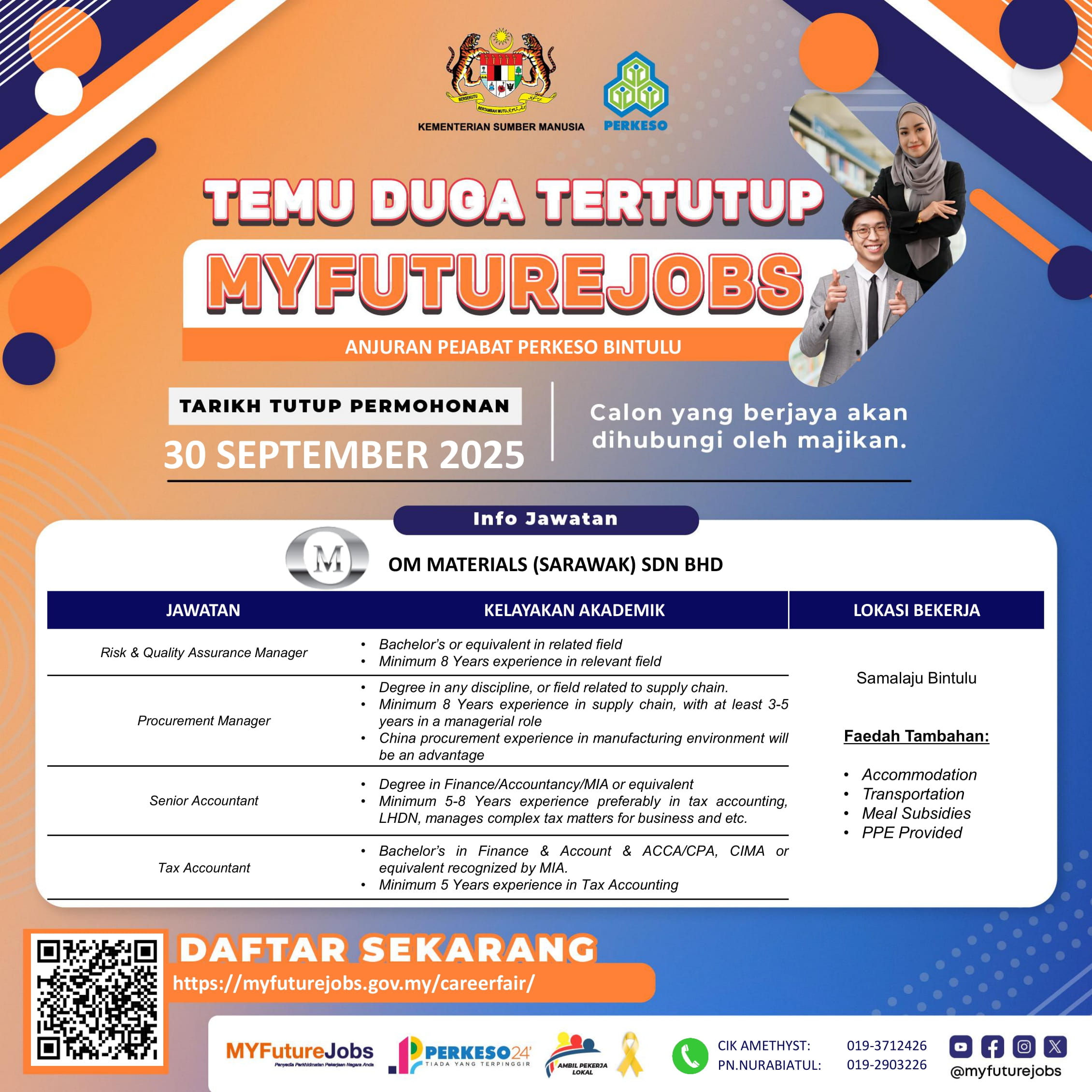 PROGRAM TEMUDUGA TERTUTUP MYFUTUREJOBS BERSAMA MAJIKAN OM MATERIALS (SARAWAK) SDN BHD
