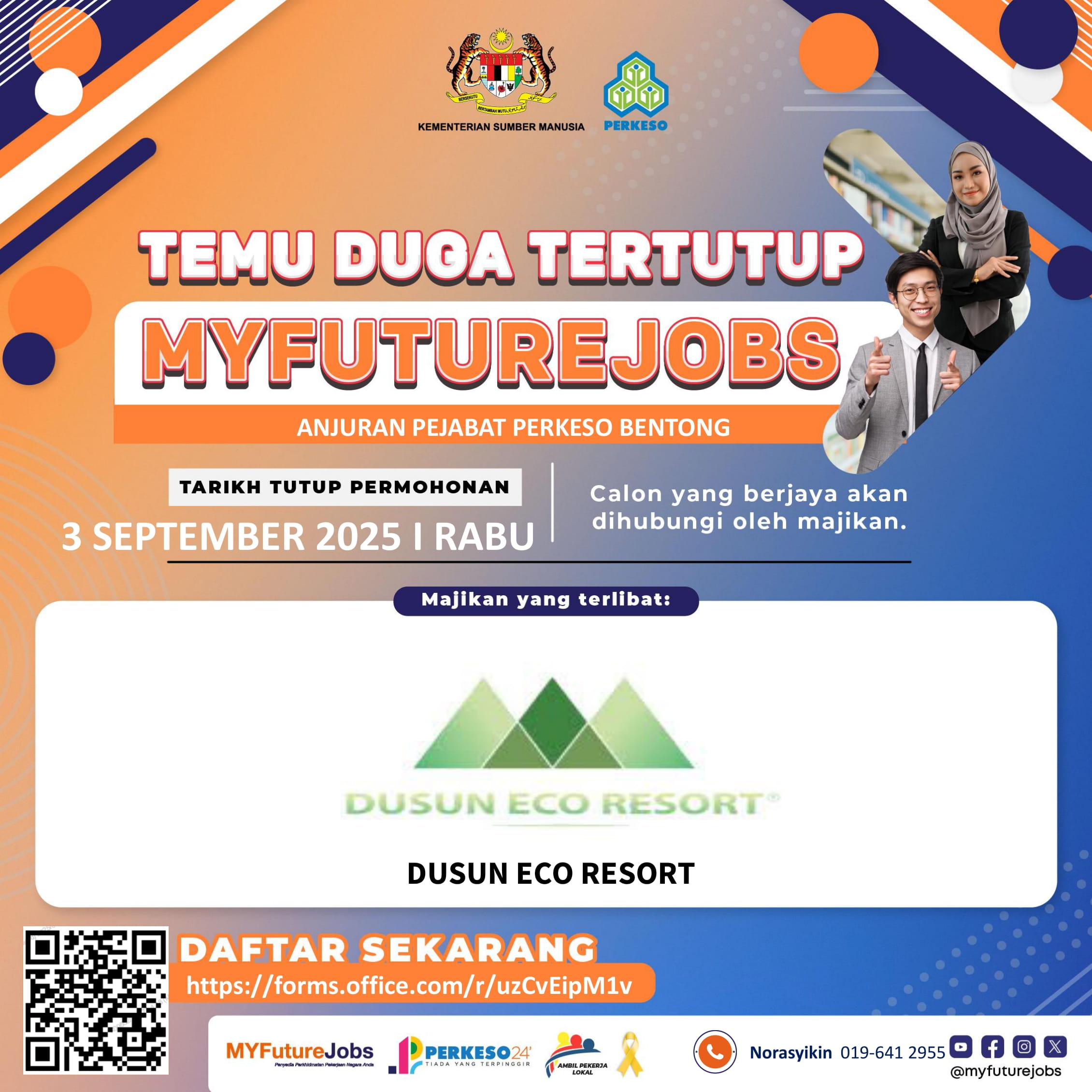 TEMUDUGA TERTUTUP MYFUTUREJOBS BERSAMA DUSUN ECO RESORT