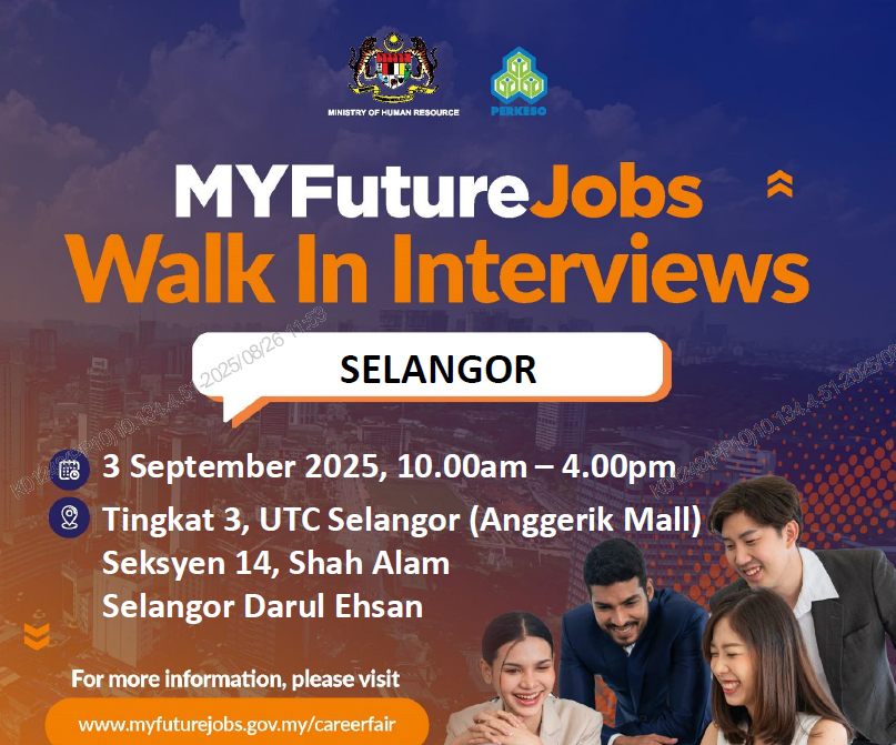 Walk-in Interview @ UTC Shah Alam