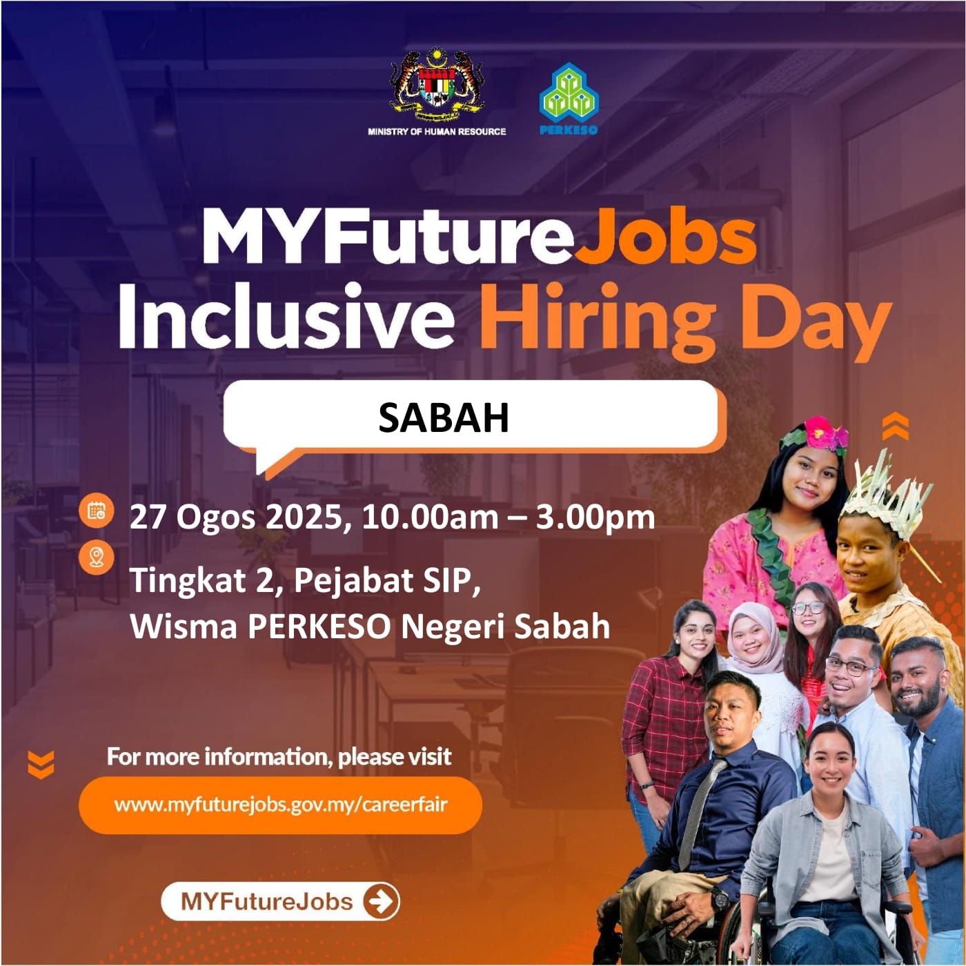 TEMU DUGA MYFUTUREJOBS KHAS GOLONGAN OKU ANJURAN PERKESO NEGERI SABAH