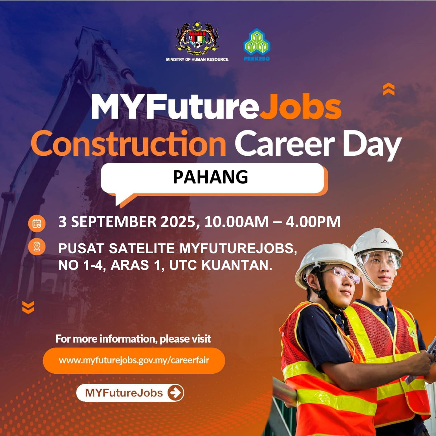 TEMU DUGA TERBUKA MYFUTUREJOBS CONSTRUCTION CAREER DAY BERSAMA AMARANTHUS LINE SDN BHD