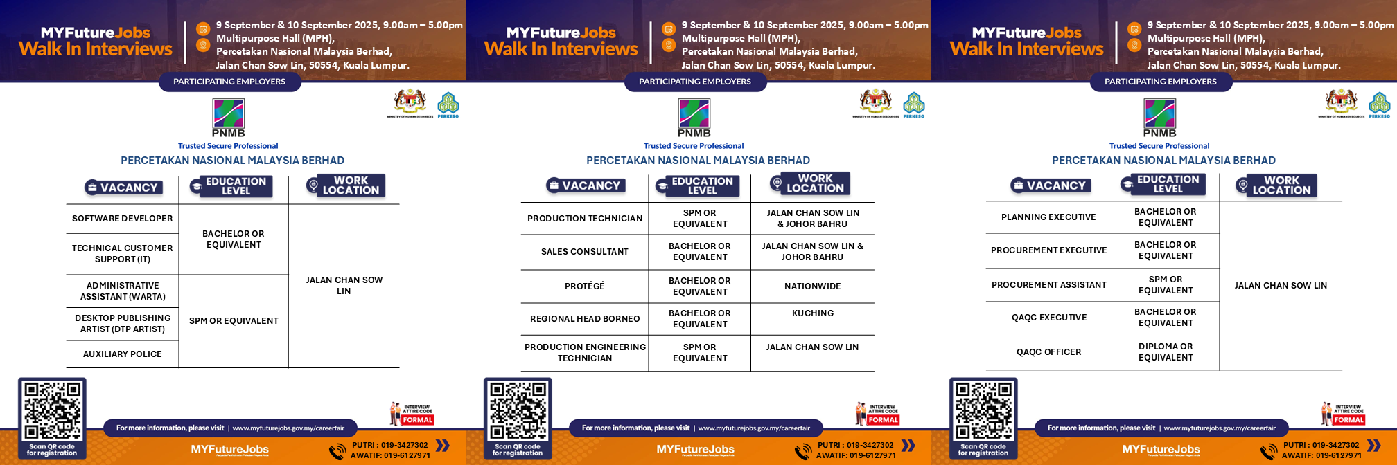 WALK-IN INTERVIEW MYFUTUREJOBS WITH PERCETAKAN NASIONAL MALAYSIA BERHAD