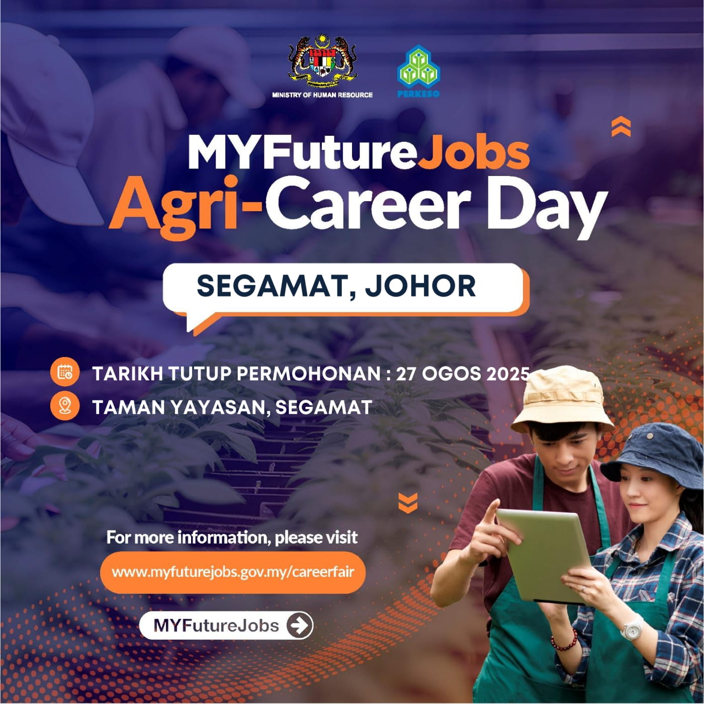 HEBAHAN PROGRAM CLOSED MYFUTUREJOBS AGRI-CAREER DAY BERSAMA MAJIKAN AONIC SDN BHD