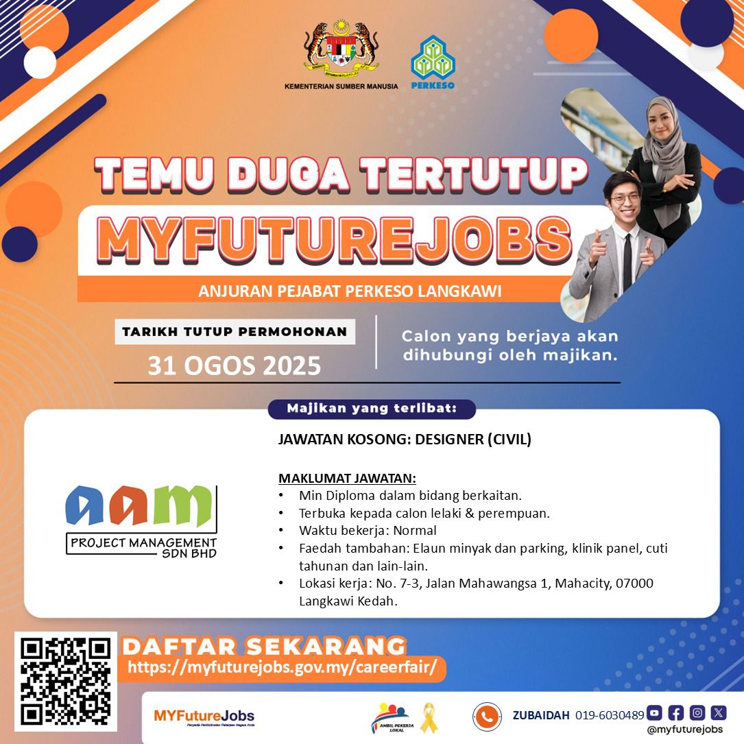 TEMUDUGA TERTUTUP MYFUTUREJOBS ANJURAN PEJABAT PERKESO LANGKAWI