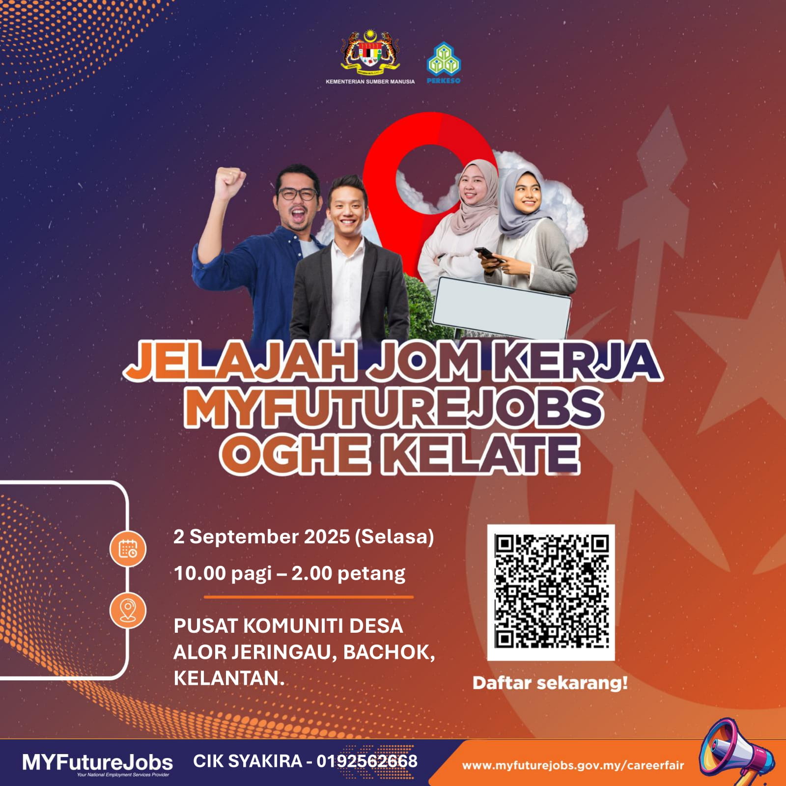 JELAJAH JOM KERJA MYFUTUREJOBS OGHE KLATE @ PKD BACHOK, KELANTAN