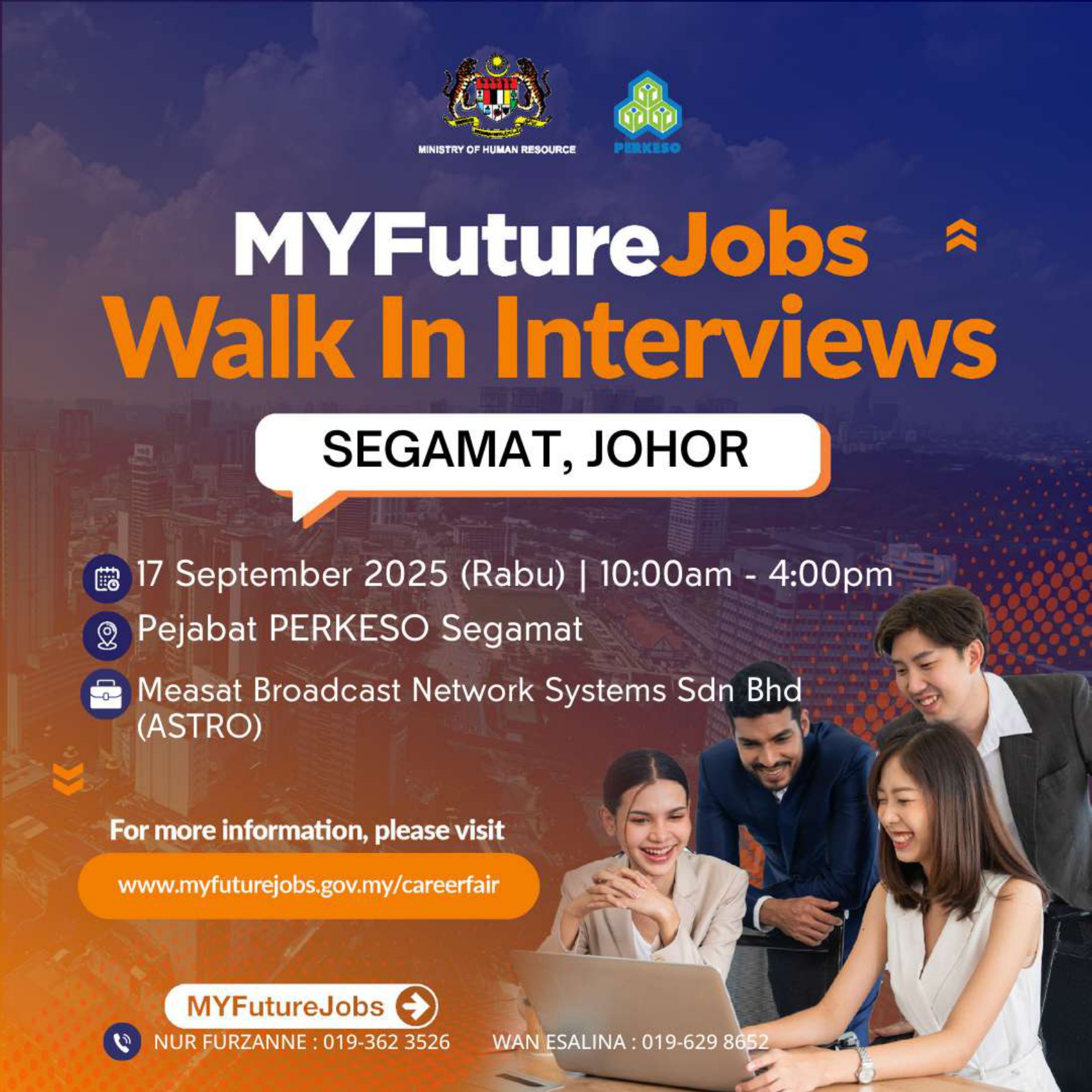 PROGRAM MYFUTUREJOBS WALK-IN INTERVIEWS BERSAMA MAJIKAN MEASAT BROADCAST NETWORK SYSTEMS SDN BHD (ASTRO)