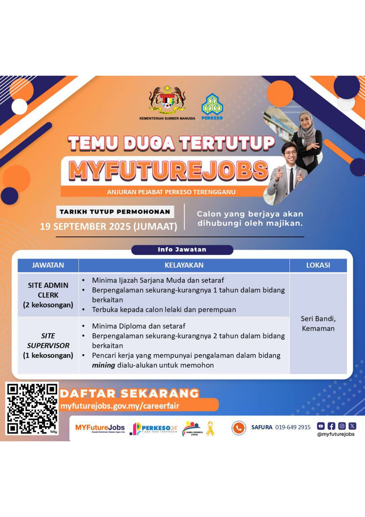 Program Temu Duga Tertutup MYFuturejobs anjuran PERKESO Kemaman.