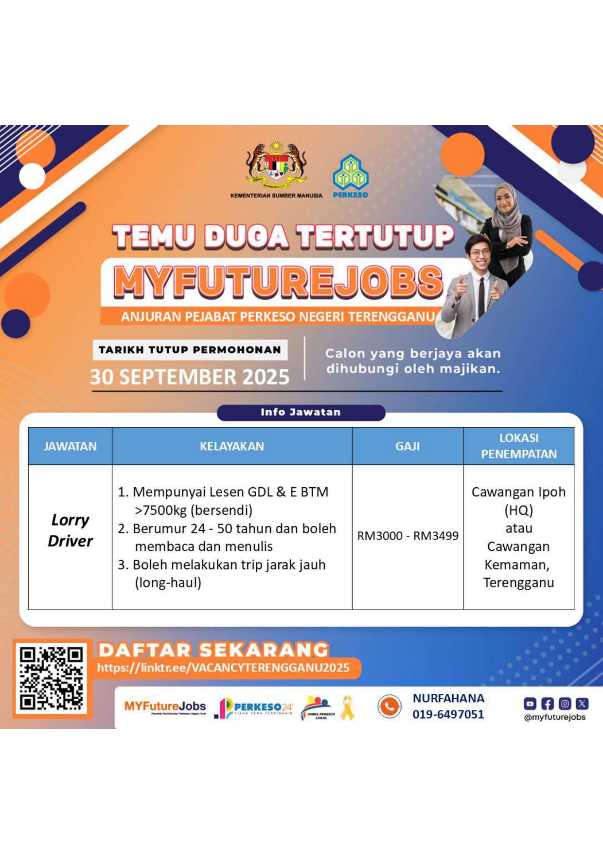 TEMUDUGA TERTUTUP MYFUTUREJOBS ANJURAN PERKESO NEGERI TERENGGANU