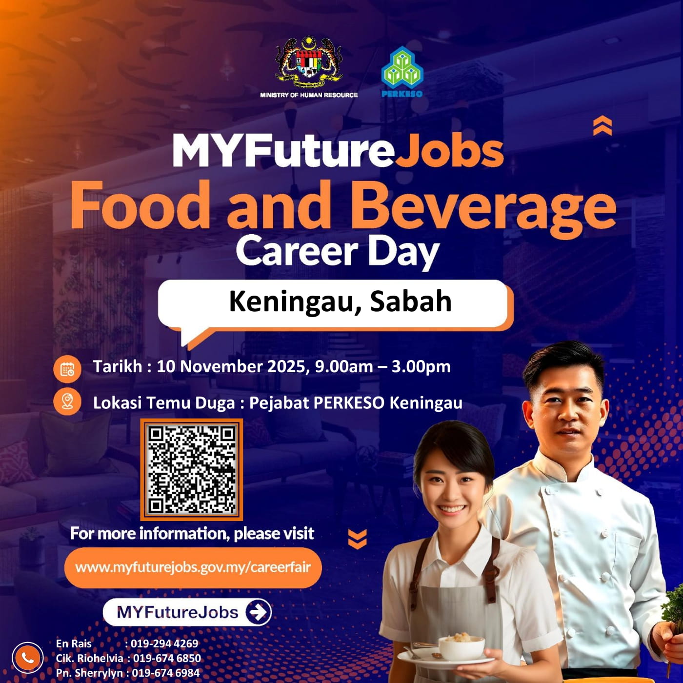 TEMU DUGA TERBUKA MYFUTUREJOBS (CASE MANAGEMENT) BERSAMA MAJIKAN MARRYBROWN @ PEJABAT PERKESO KENINGAU