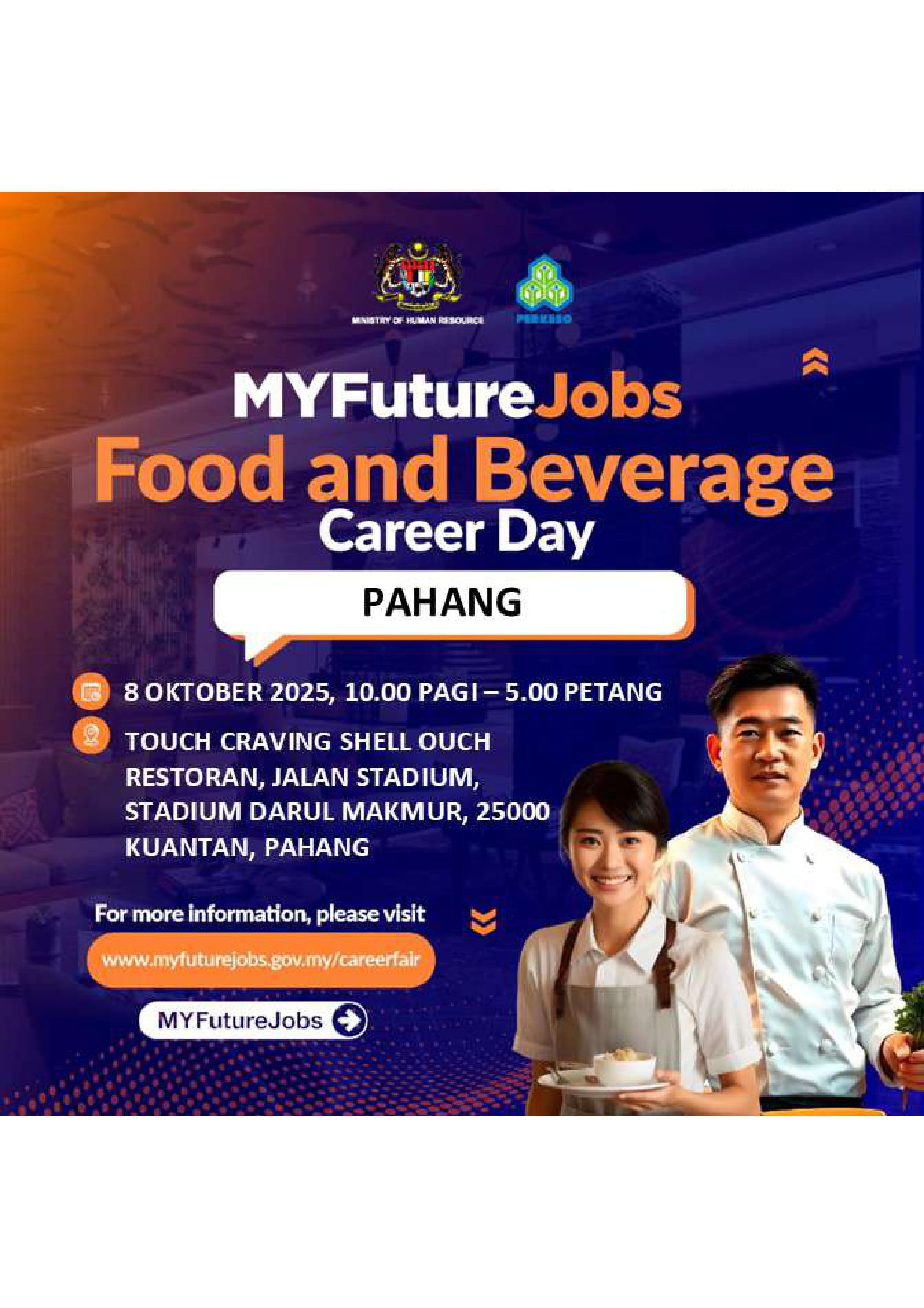 JOM HADIR KE MYFUTUREJOBS WALK IN INTERVIEWS BERSAMA TOUCH CRAVING SHELL OUCH ENTERPRISE (TCSO)