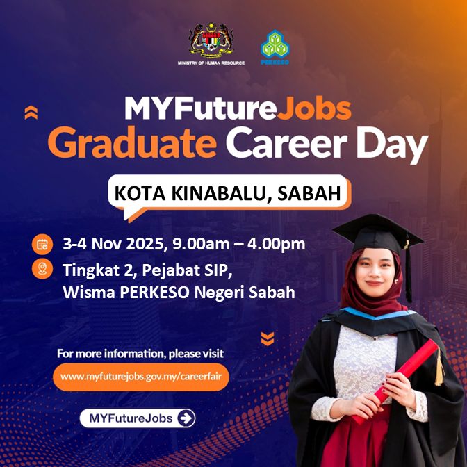 TEMUDUGA MYFUTUREJOBS KHAS GRADUAN ANJURAN PEJABAT PERKESO NEGERI SABAH