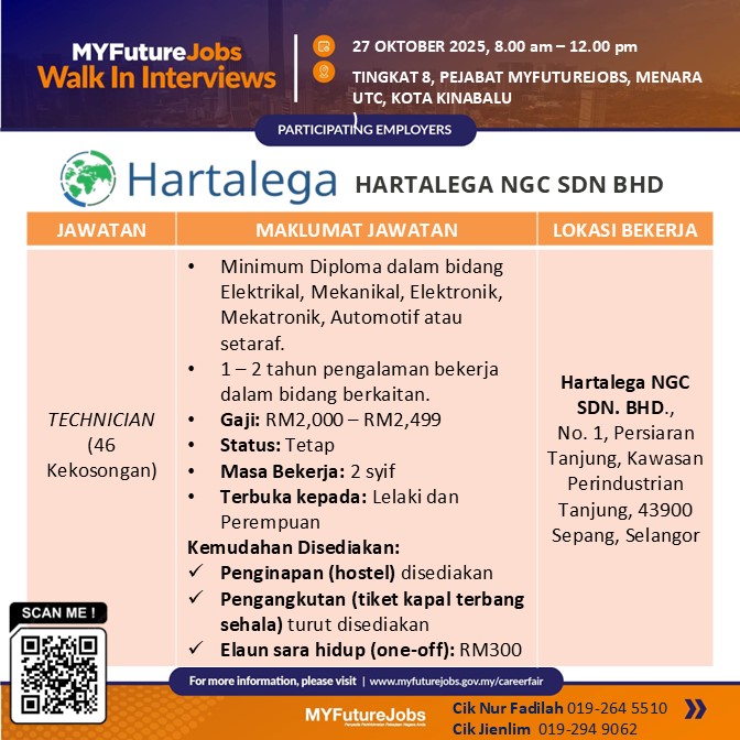 TEMU DUGA TERBUKA MYFUTUREJOBS @ UTC BERSAMA MAJIKAN HARTALEGA NGC SDN BHD