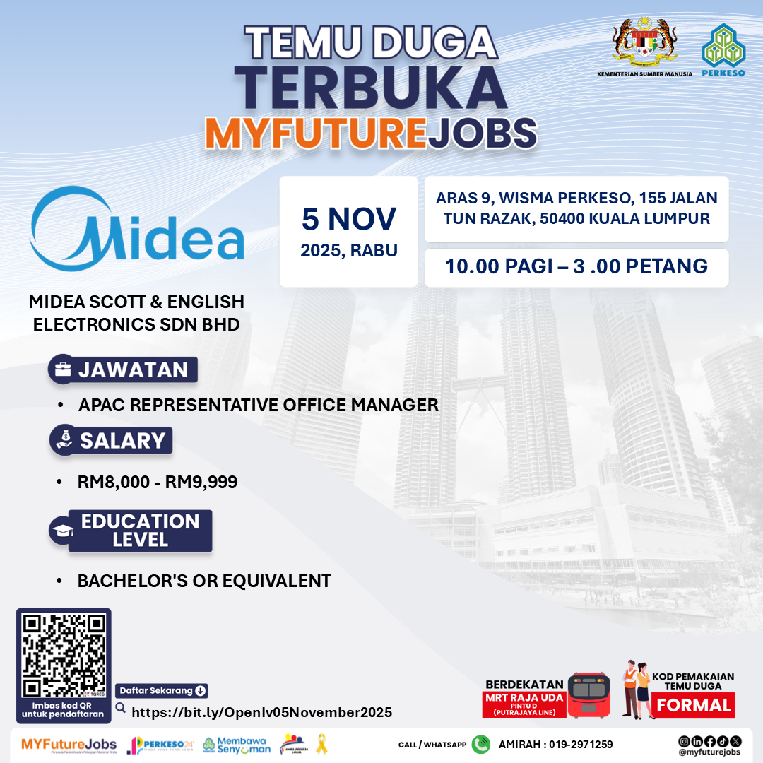 TEMU DUGA TERBUKA MYFUTUREJOBS KUALA LUMPUR, 5 NOVEMBER 2025 π’