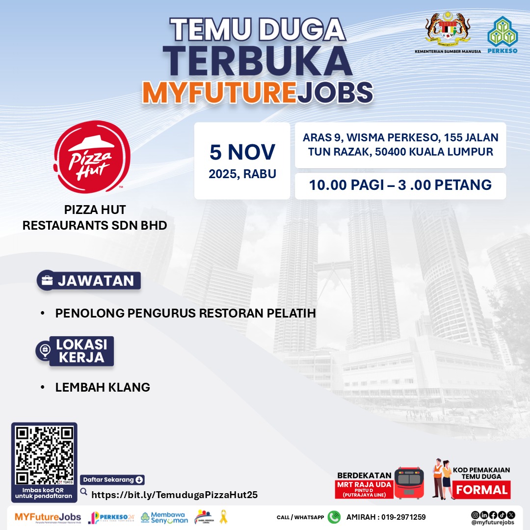 Temu Duga Terbuka MYFUTUREJOBS Pizza Hut Restaurant Sdn Bhd