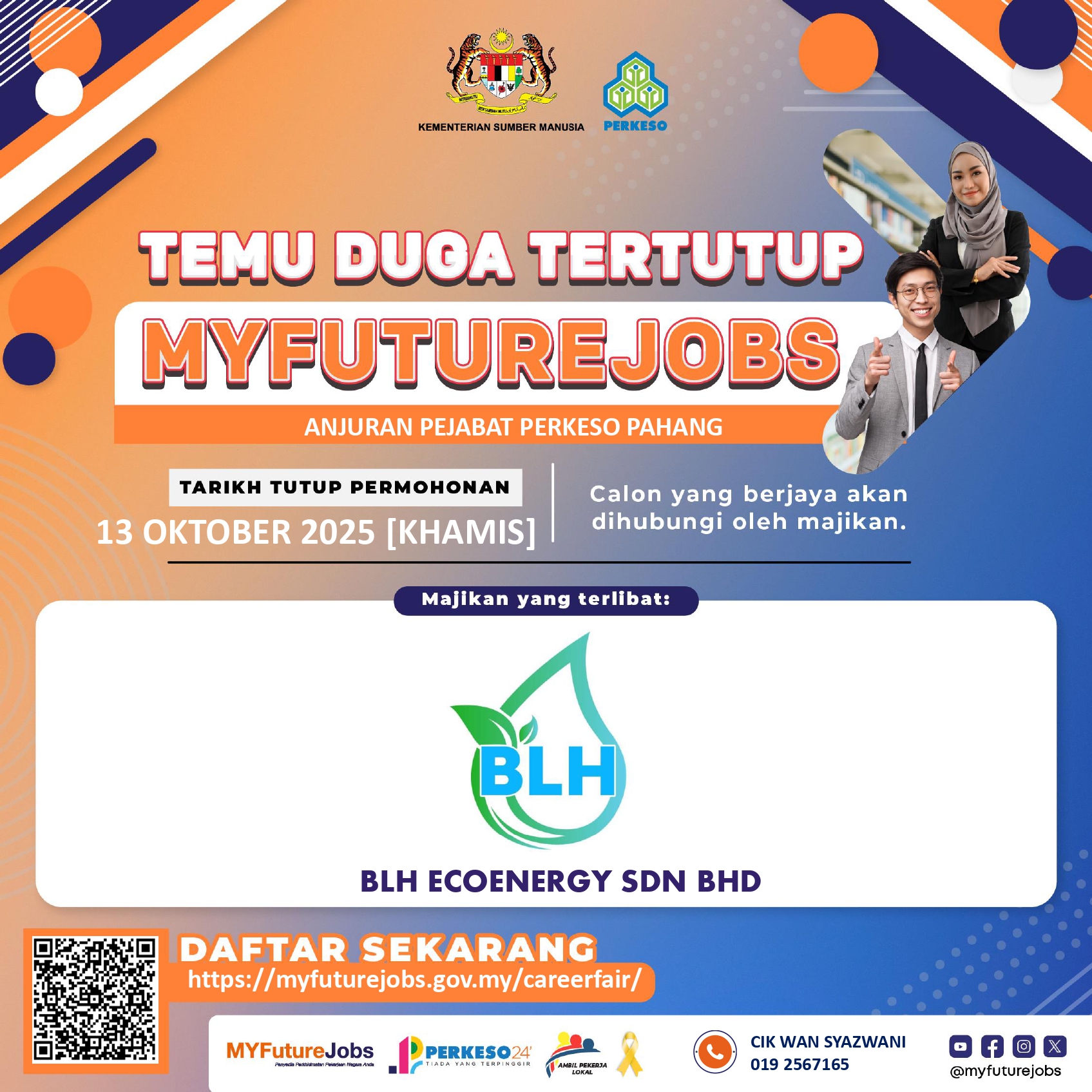 TEMU DUGA TERTUTUP MYFUTUREJOBS DENGAN KERJASAMA BLH ECOENERGY SDN BHD