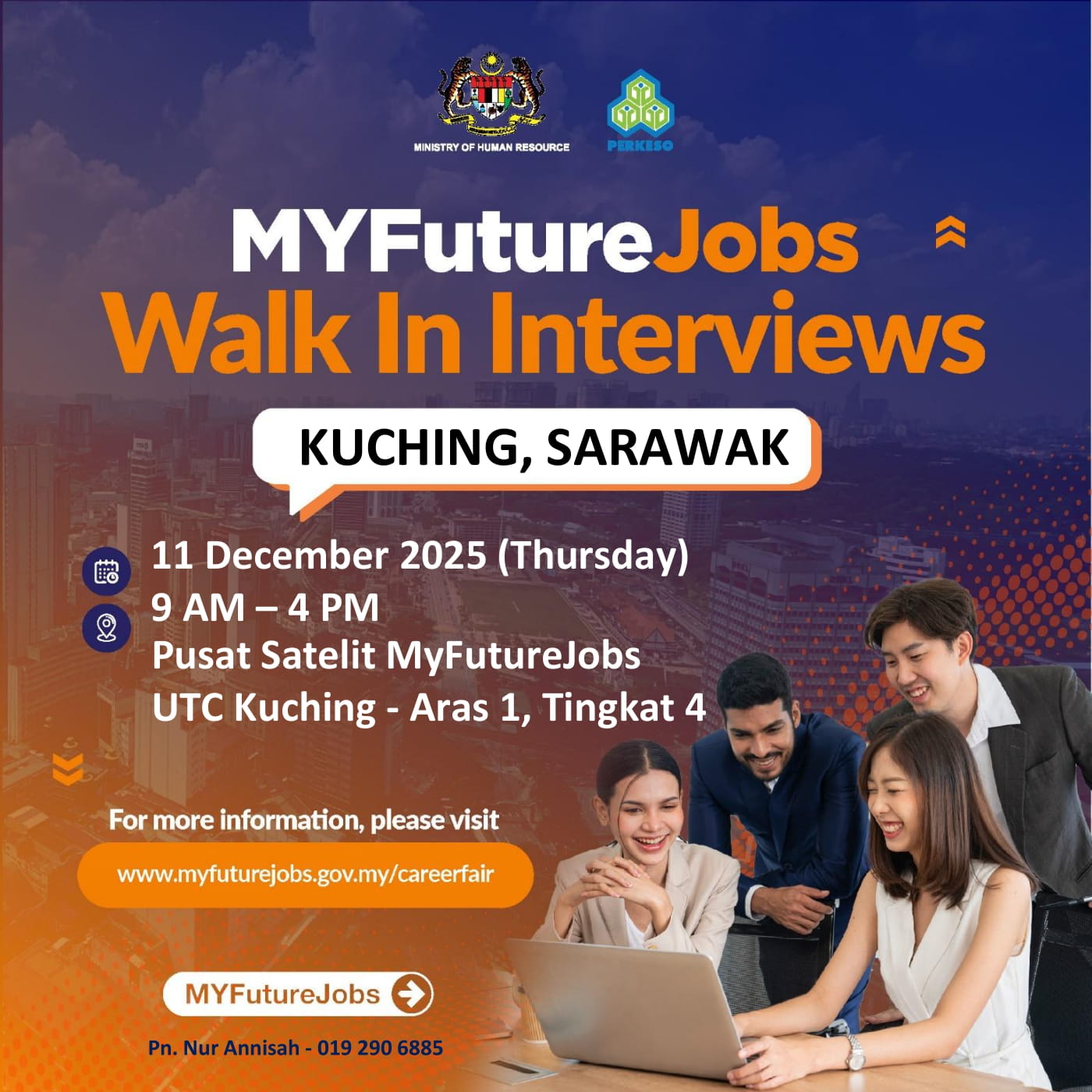WALK-IN INTERVIEW ANJURAN PERKESO NEGERI SARAWAK