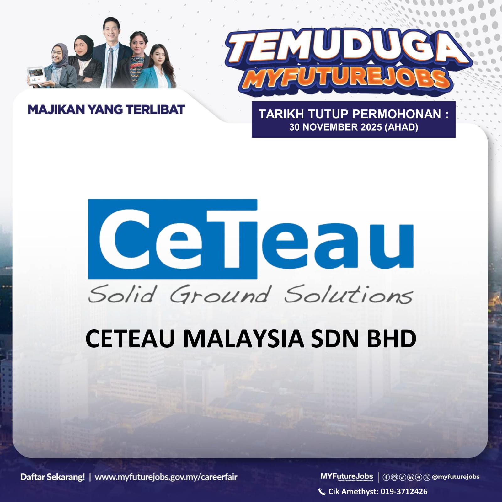 TEMU DUGA TERTUTUP MYFUTUREJOBS ANJURAN PEJABAT PERKESO BINTULU DENGAN KERJASAMA MAJIKAN CETEAU MALAYSIA SDN BHD