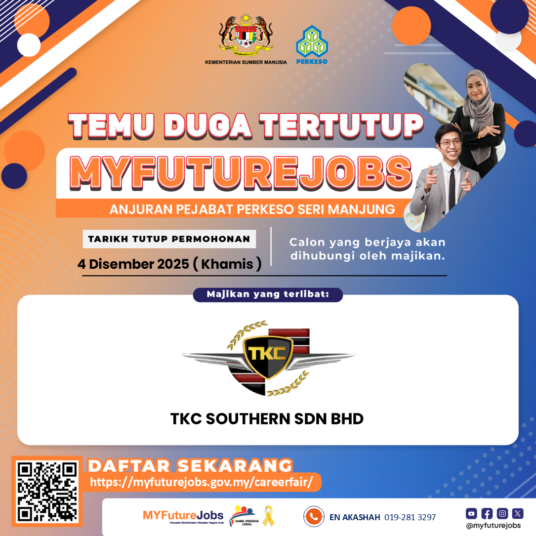 TEMU DUGA TERTUTUP MYFUTUREJOBS ANJURAN PERKESO SERI MANJUNG