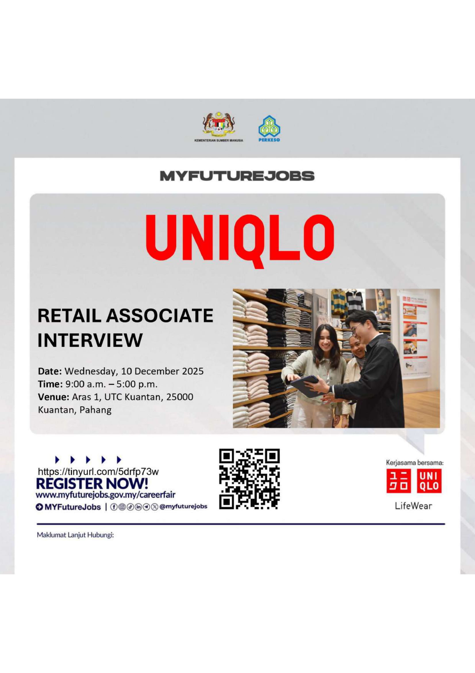 TEMU DUGA BERSAMA MAJIKAN UNIQLO DI ARAS 1,UTC KUANTAN,PAHANG