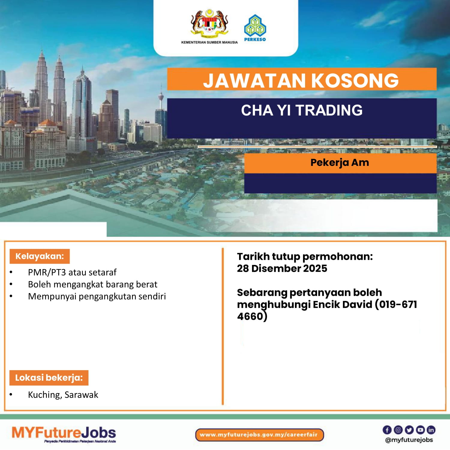 HEBAHAN TEMUDUGA TERTUTUP ANJURAN PERKESO NEGERI SARAWAK