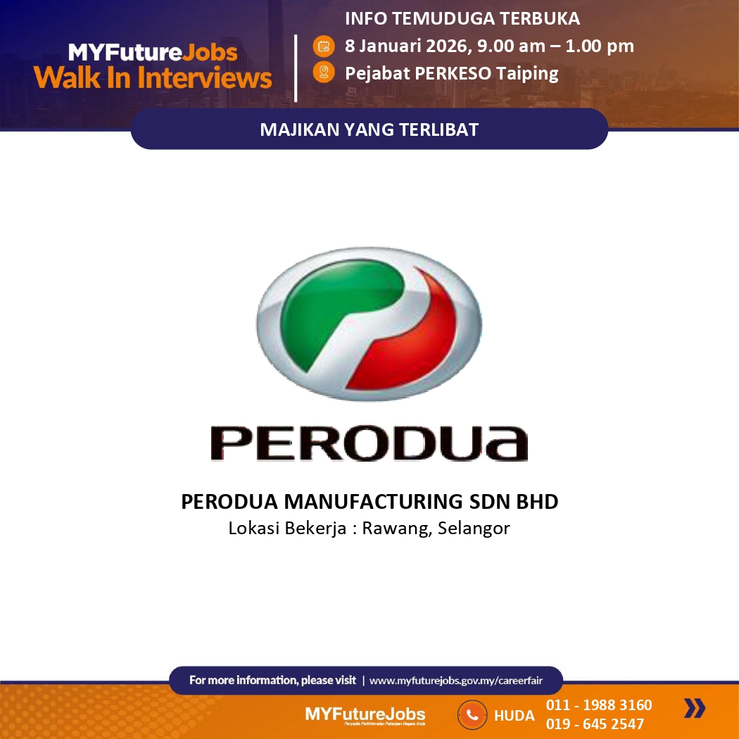 Temuduga Terbuka MYFutureJobs anjuran PERKESO Taiping