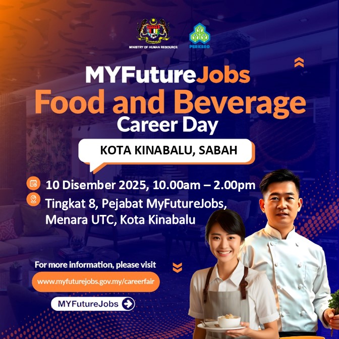 MAKLUMAN TEMU DUGA TERBUKA MYFUTUREJOBS @ UTC ANJURAN PEJABAT PERKESO NEGERI SABAH (10 DISEMBER 2025)