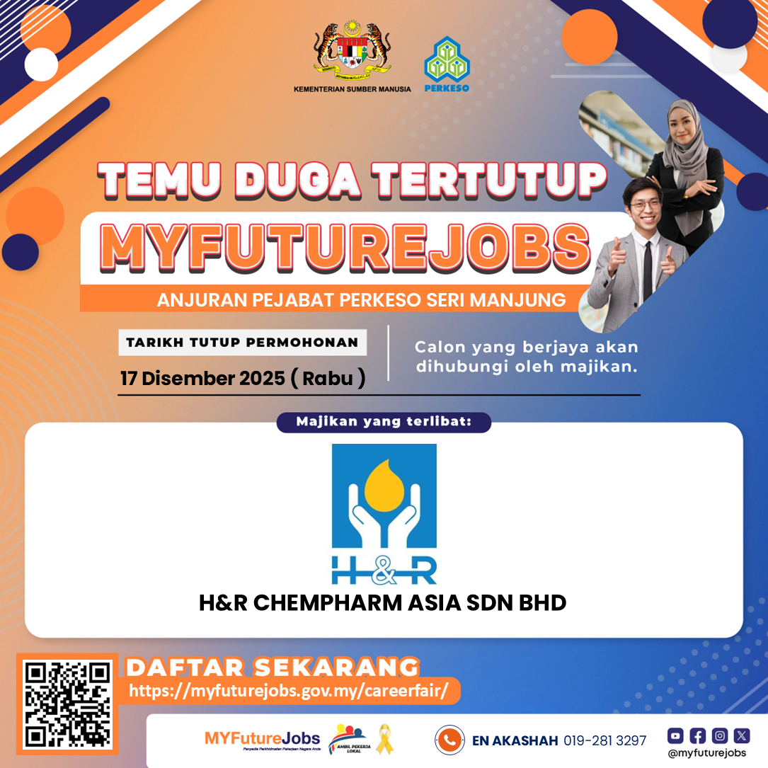 TEMUDUGA MYFUTUREJOBS TERTUTUP PEJABAT PERKESO SERI MANJUNG 2025