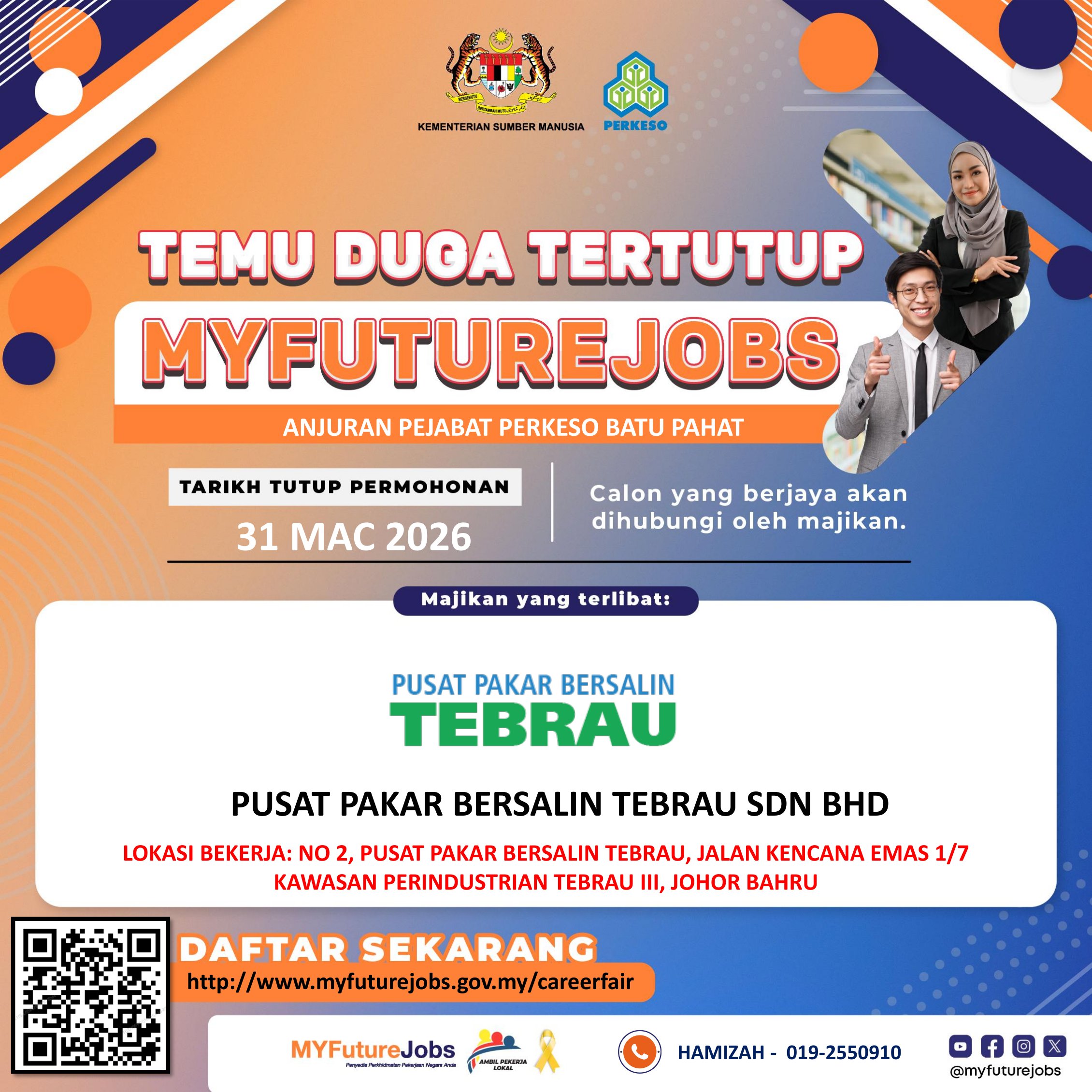 HEBAHAN JAWATAN KOSONG SYARIKAT PUSAT PAKAR BERSALIN TEBRAU SDN BHD