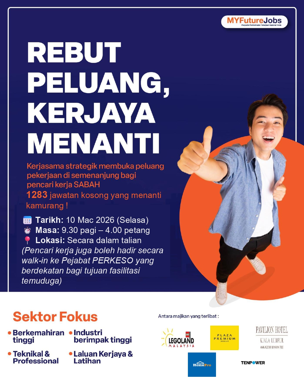 📢 HEBAHAN PROGRAM TEMU DUGA DALAM TALIAN MYFUTUREJOBS: REBUT PELUANG MAJIKAN SEMENANJUNG 2026 ANJURAN PERKESO NEGERI SABAH