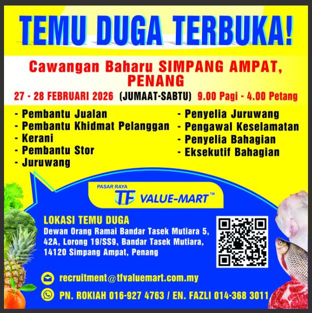 🔊 TEMU DUGA TERBUKA MYFUTUREJOBS DENGAN KERJASAMA TF VALUE MART 🔊