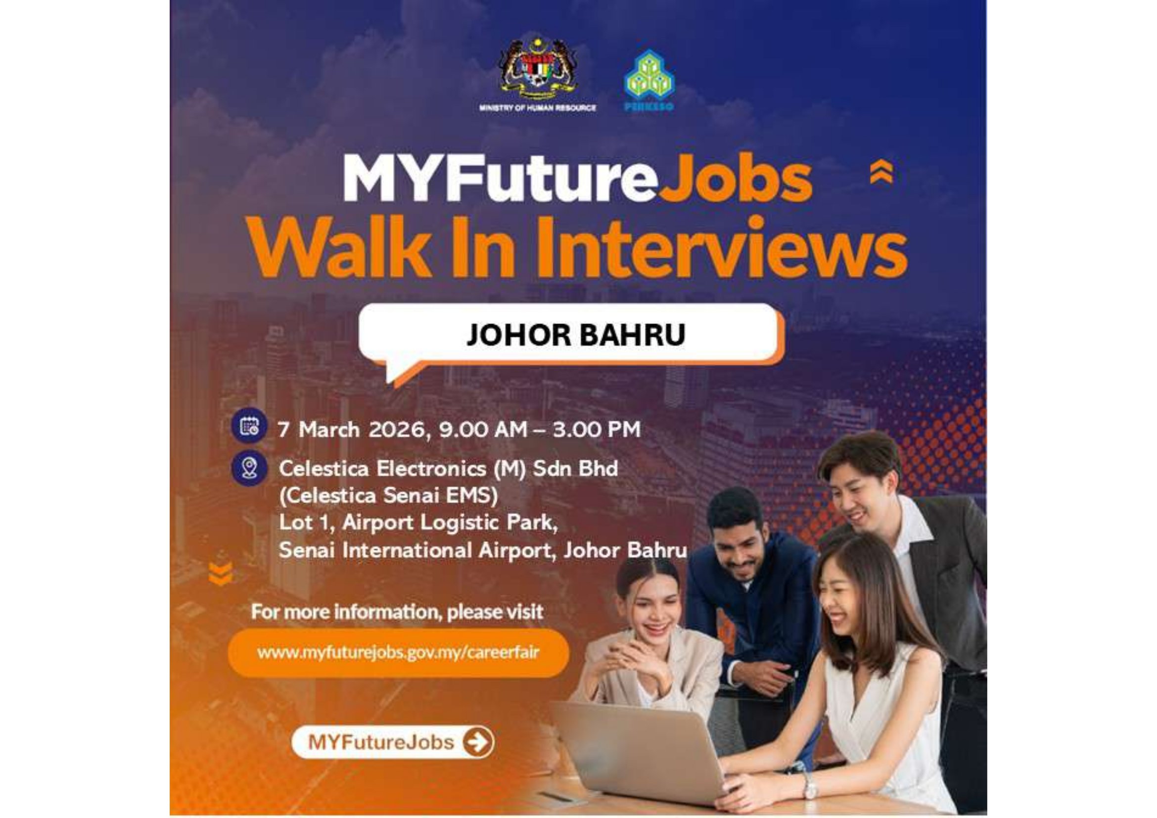 Myfuturejobs Walk In Interviews @ Celestica Electronics (M) Sdn Bhd