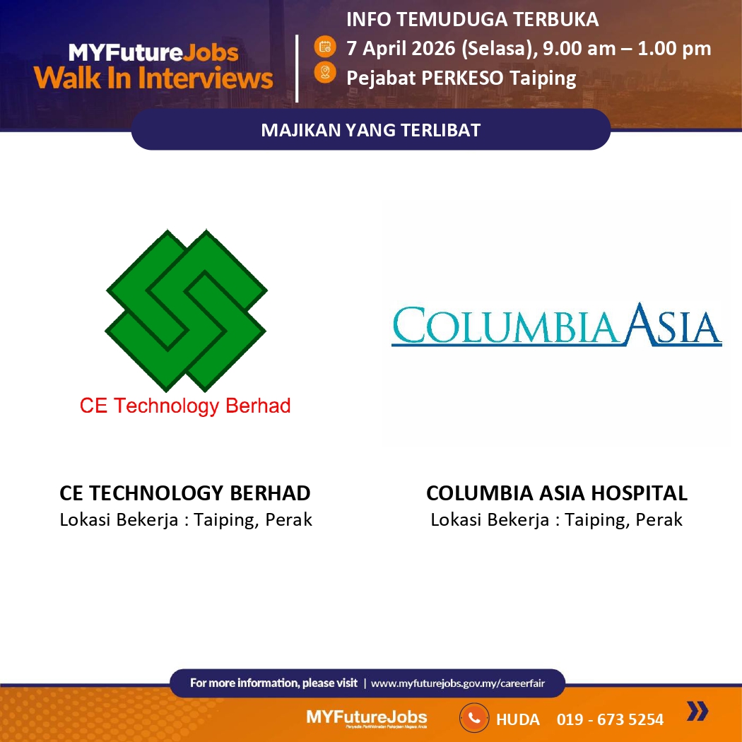 Temuduga Terbuka MYFutureJobs anjuran PERKESO Taiping
