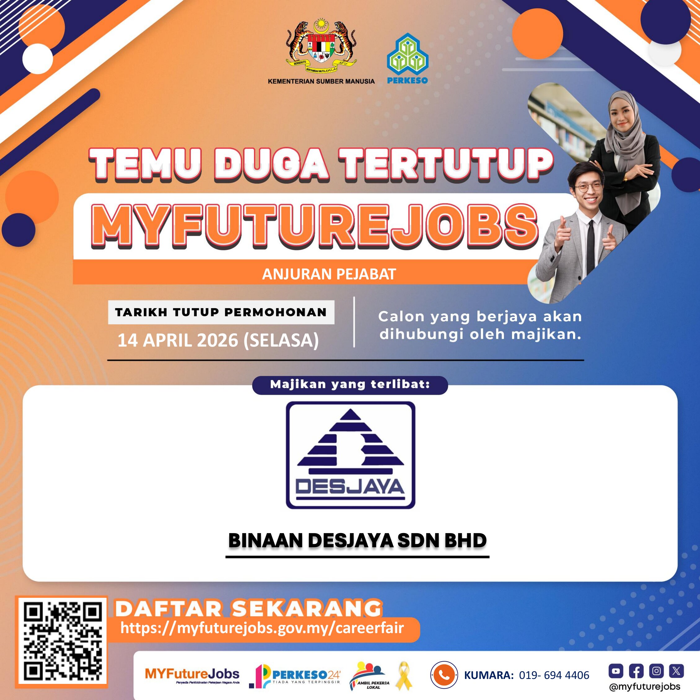 TEMU DUGA TERTUTUP MYFUTUREJOBS BERSAMA BERSAMA BINAAN DESJAYA SDN BHD