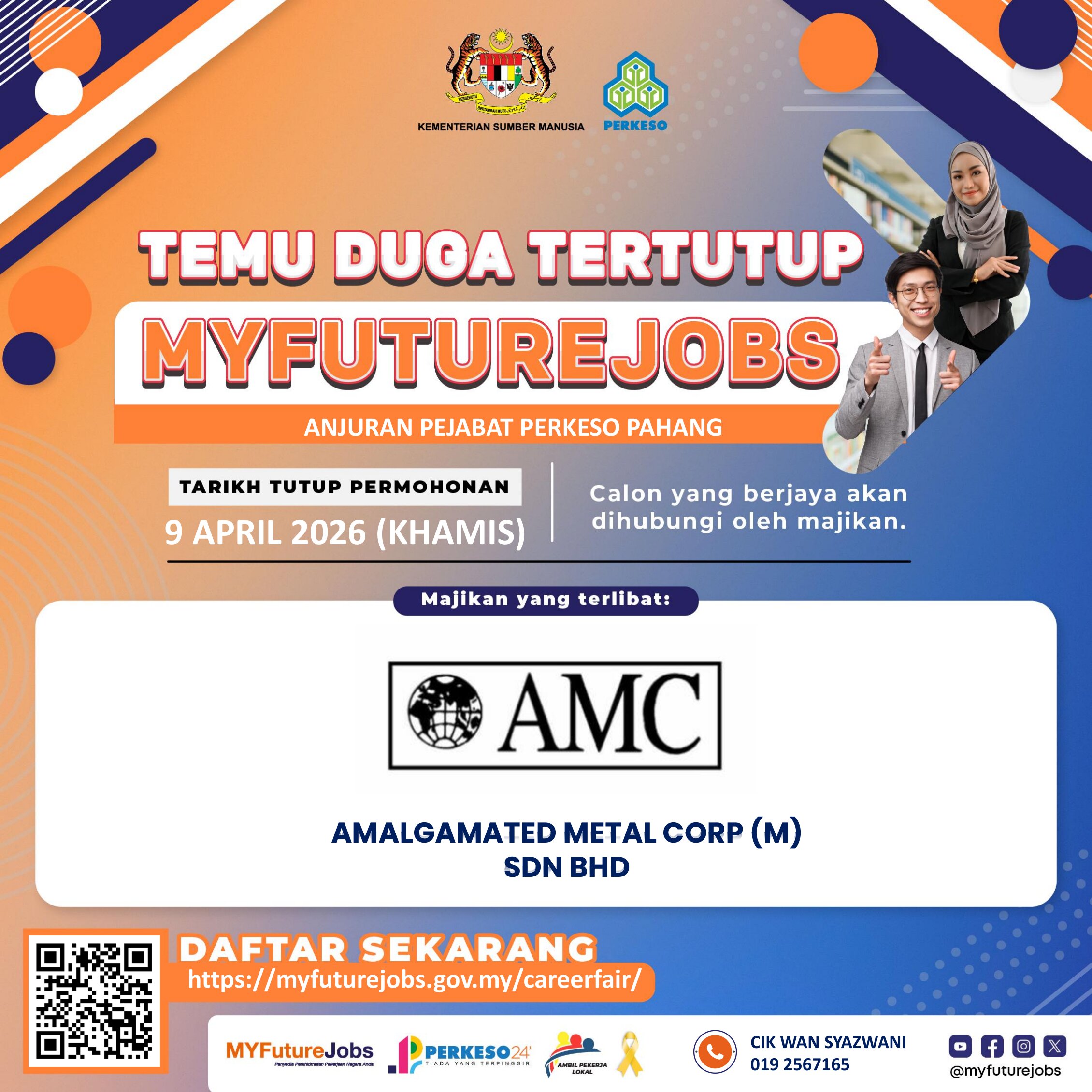 TEMU DUGA TERTUTUP MYFUTUREJOBS BERSAMA AMALGAMATED METAL CORP (M) SDN BHD