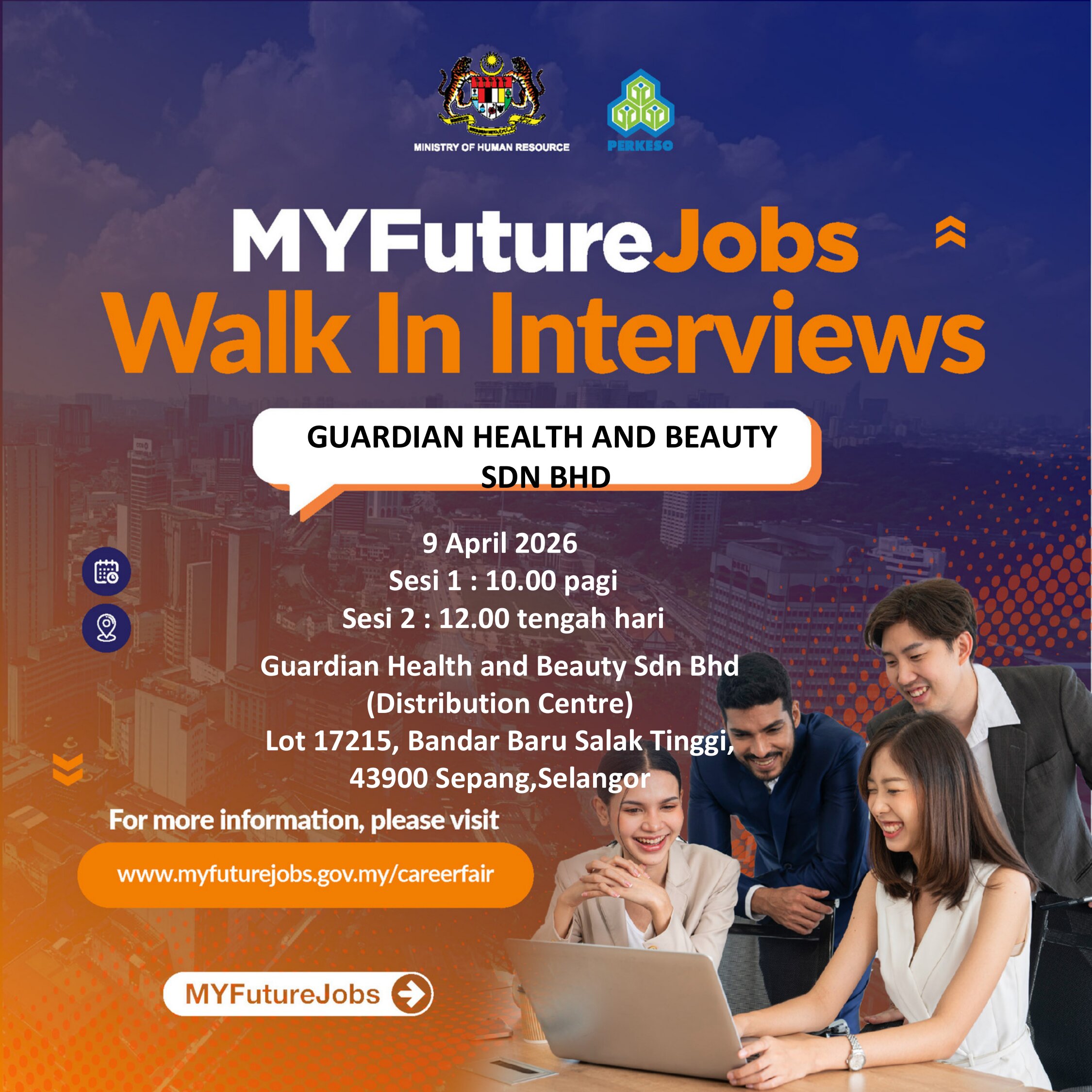 WALK-IN ITERVIEW BERSAMA GUARDIAN HEALTH AND BEAUTY SDN BHD