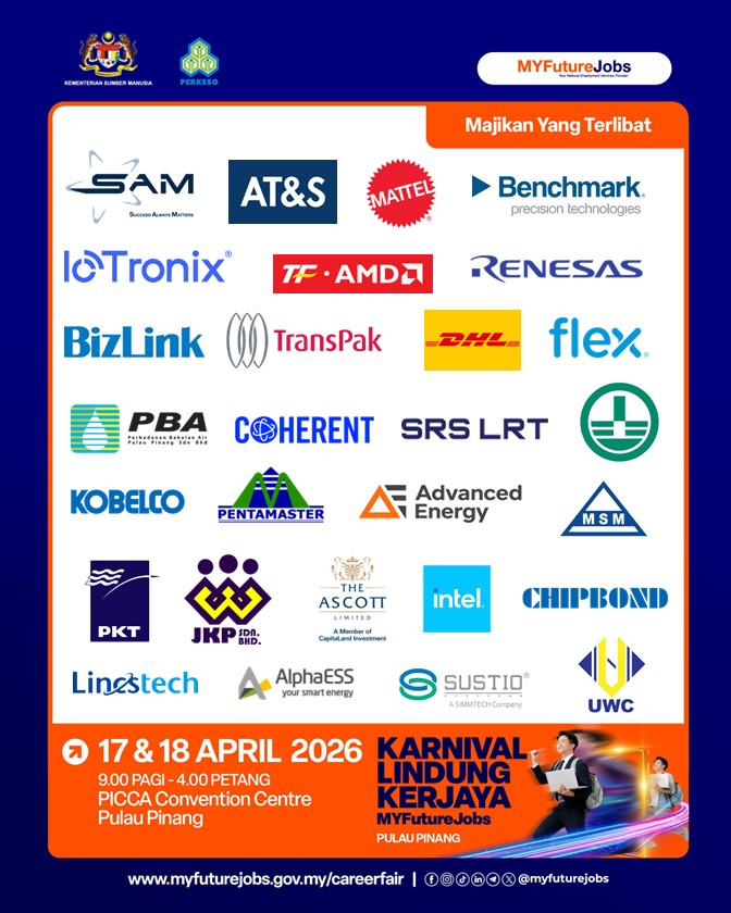 KARNIVAL LINDUNG KERJAYA MYFUTUREJOBS NEGERI PULAU PINANG