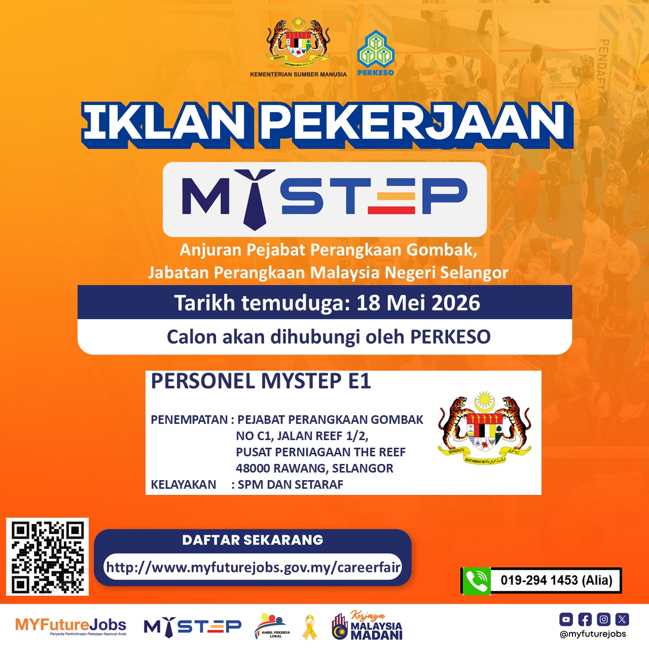 TEMU DUGA TERTUTUP MYFUTUREJOBS BERSAMA JABATAN PERANGKAAN NEGERI SELANGOR