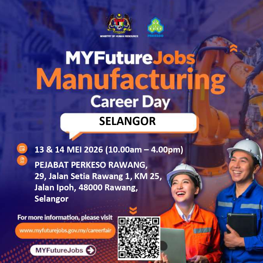 PROGRAM TEMUDUGA MYFUTUREJOBS @ SELANGOR ANJURAN PEJABAT PERKESO RAWANG BERSAMA MAJIKAN LINERGY POWER SDN BHD.