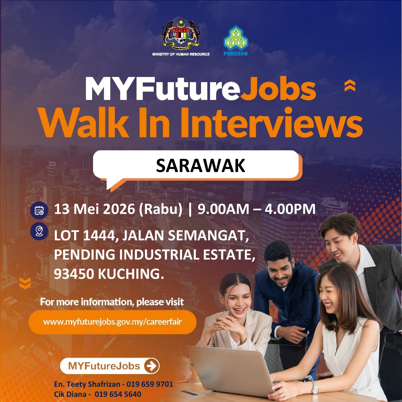 PROGRAM TEMUDUGA TERBUKA MYFUTUREJOBS WALK-IN INTERVIEW BERSAMA PRAISE MILLION SDN. BHD.