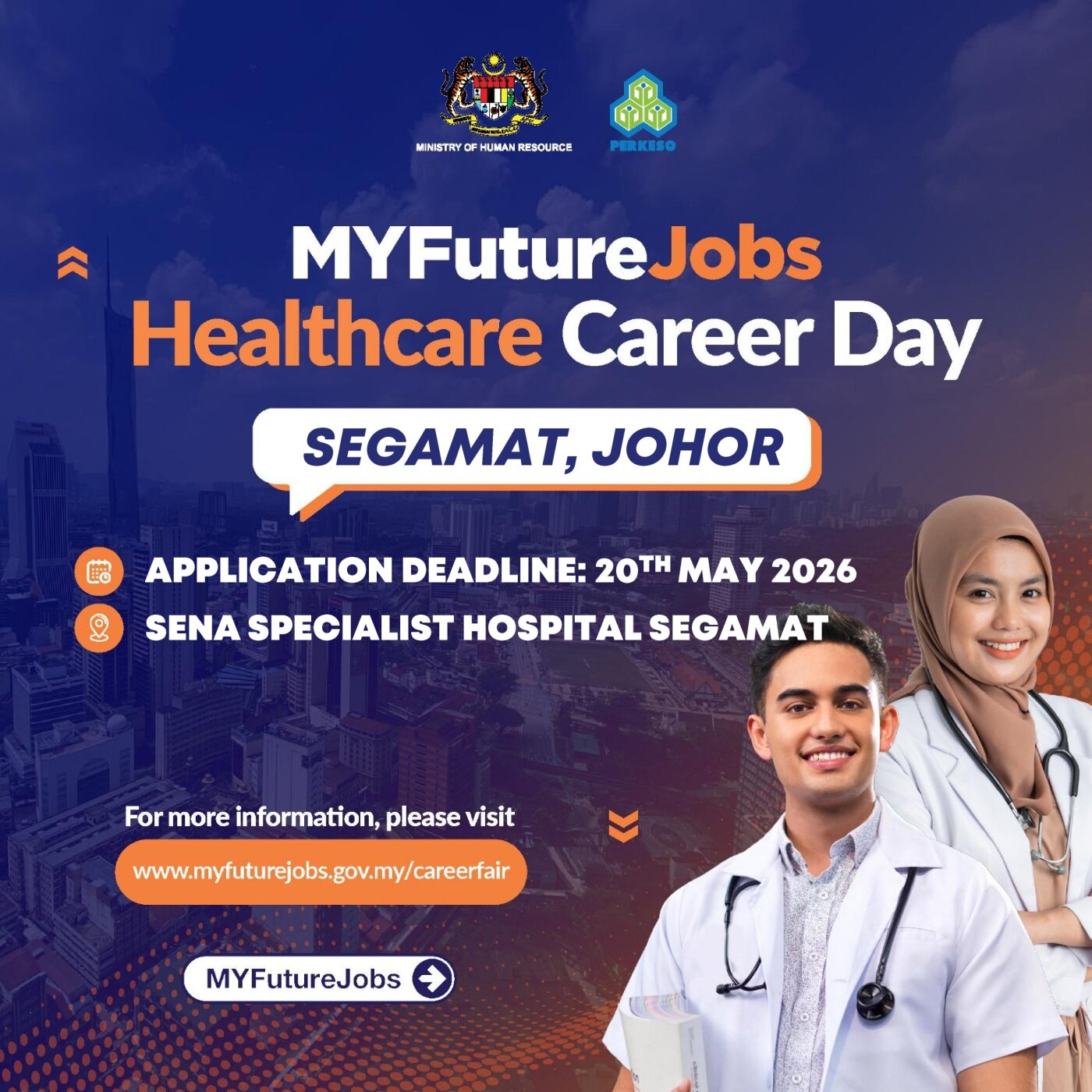 CLOSED INTERVIEW: MYFUTUREJOBS HEALTHCARE CAREER DAY WITH SENA SPECIALIST HOSPITAL SEGAMAT