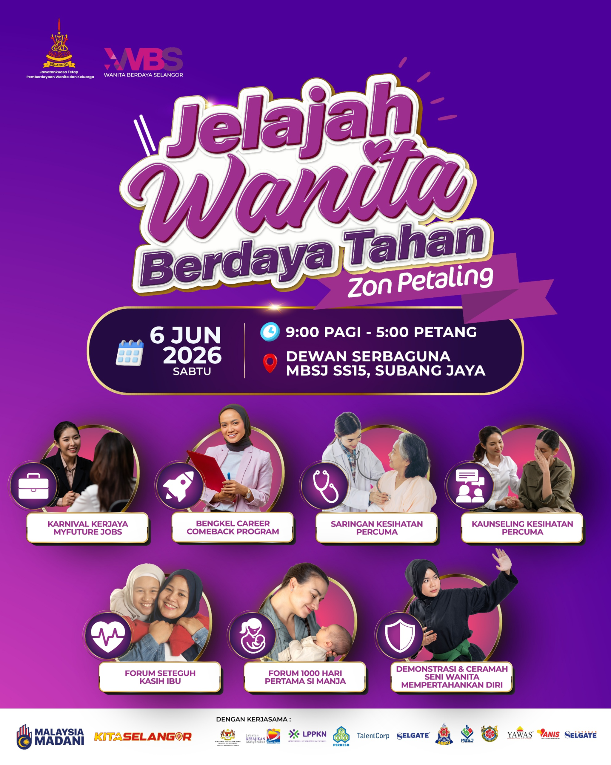 KARNIVAL LINDUNG KERJAYA JELAJAH WANITA BERDAYA TAHAN DAERAH PETALING