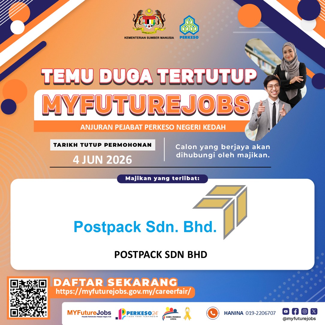 Temuduga Tertutup Myfuturejobs Anjuran Pejabat Perkeso Negeri Kedah