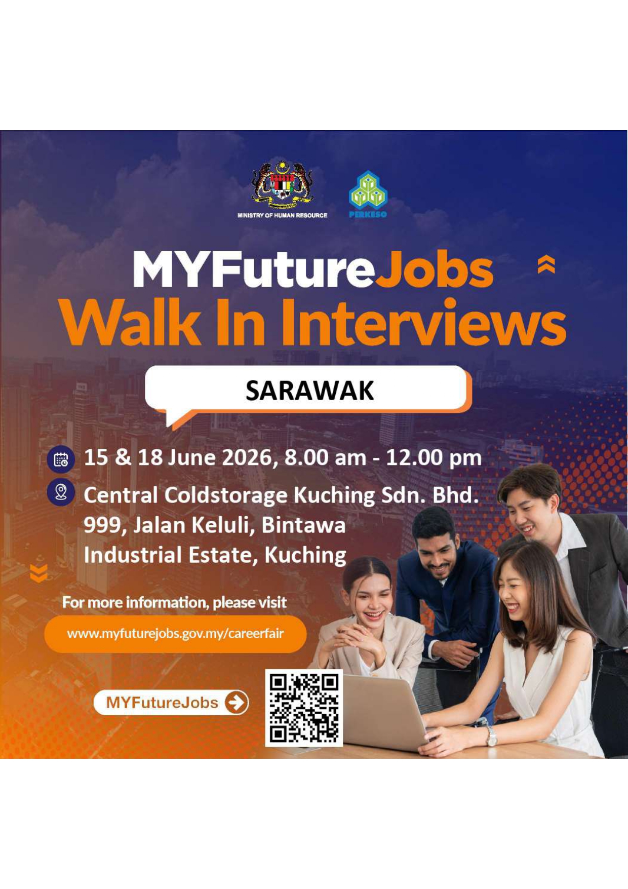 MYFUTUREJOBS WALK-IN INTERVIEW WITH CENTRAL COLDSTORAGE KUCHING SDN. BHD.