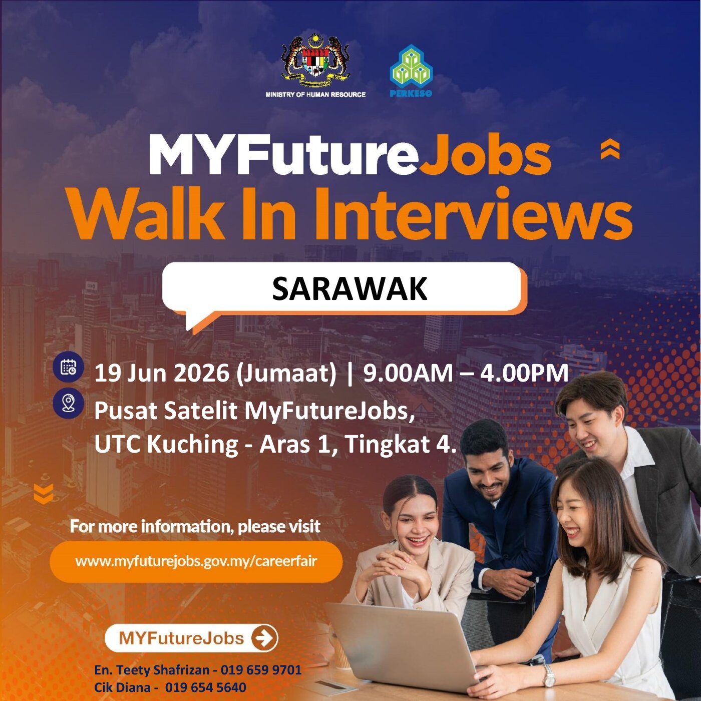 PROGRAM TEMU DUGA TERBUKA MYFUTUREJOBS WALK-IN INTERVIEW BERSAMA CHEC CONSTRUCTION (M) SDN. BHD.
