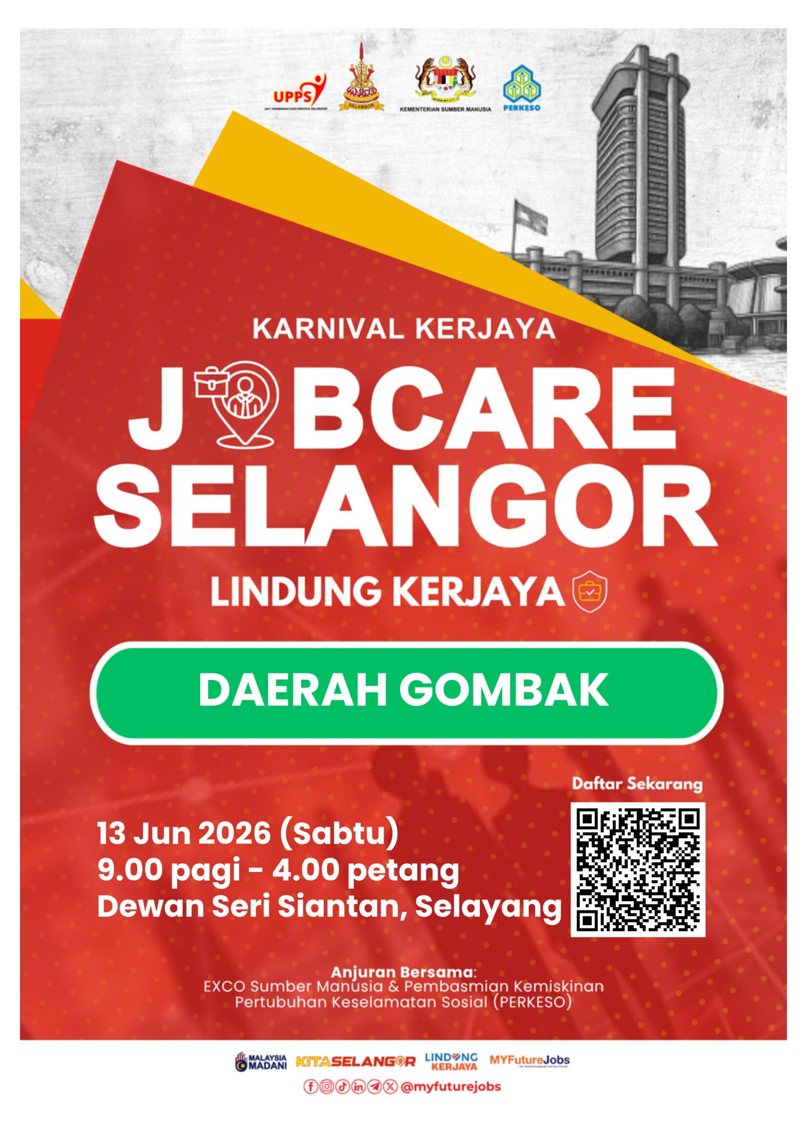 PROGRAM KARNIVAL JELAJAH LINDUNG KERJAYA JOBCARE DAERAH GOMBAK