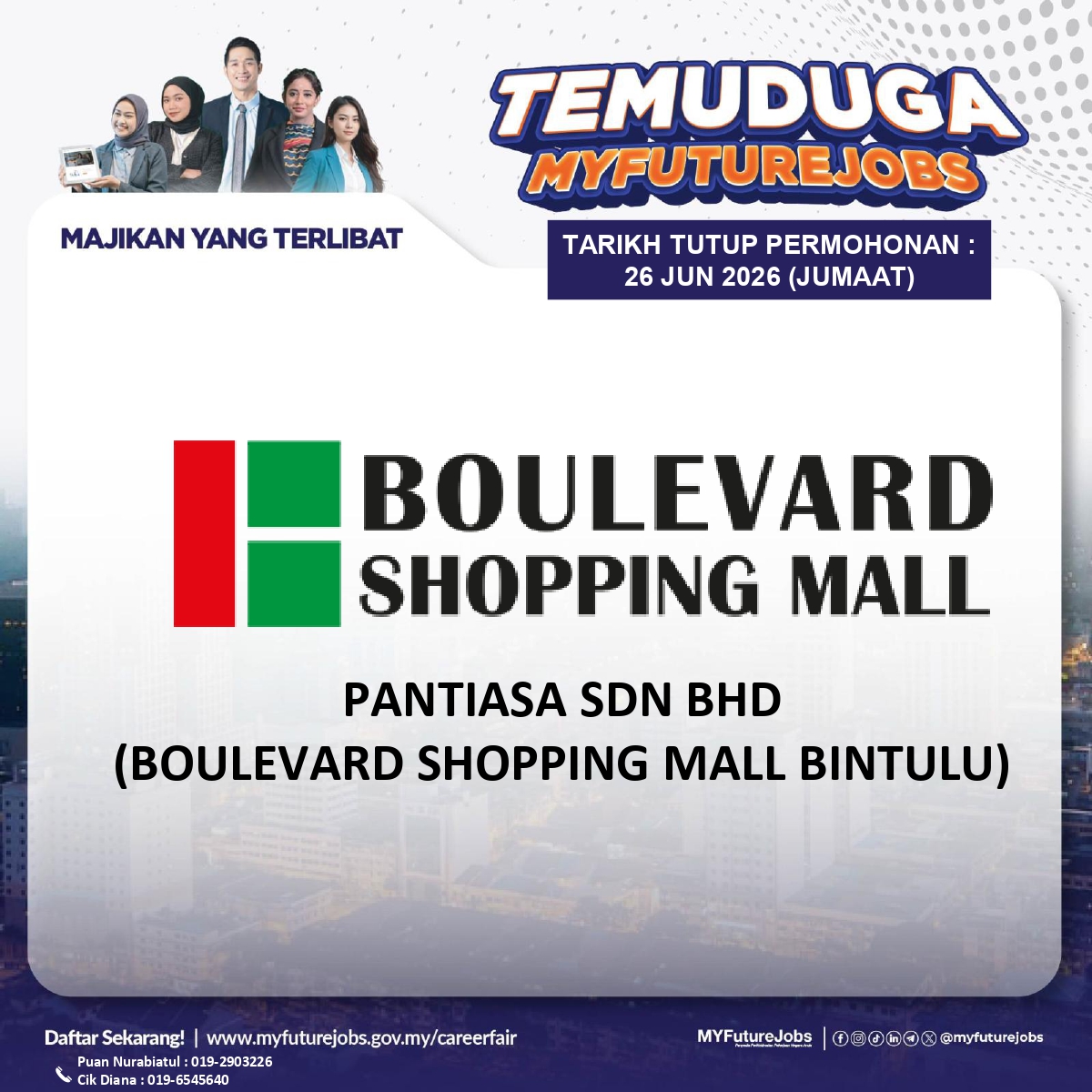HEBAHAN KEKOSONGAN MYFUTUREJOBS MAJIKAN PANTIASA SDN BHD (BOUELVARD SHOPPING MALL BINTULU)