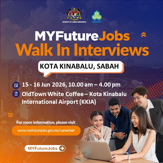 TEMU DUGA TERBUKA MYFUTUREJOBS ANJURAN PEJABAT PERKESO NEGERI SABAH BERSAMA MAJIKAN OLD TOWN KOPITIAM SDN BHD
