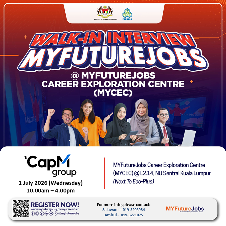 Walk-in Interview MyFutureJobs @ MyCEC with Venturoso Corporate Services Sdn Bhd