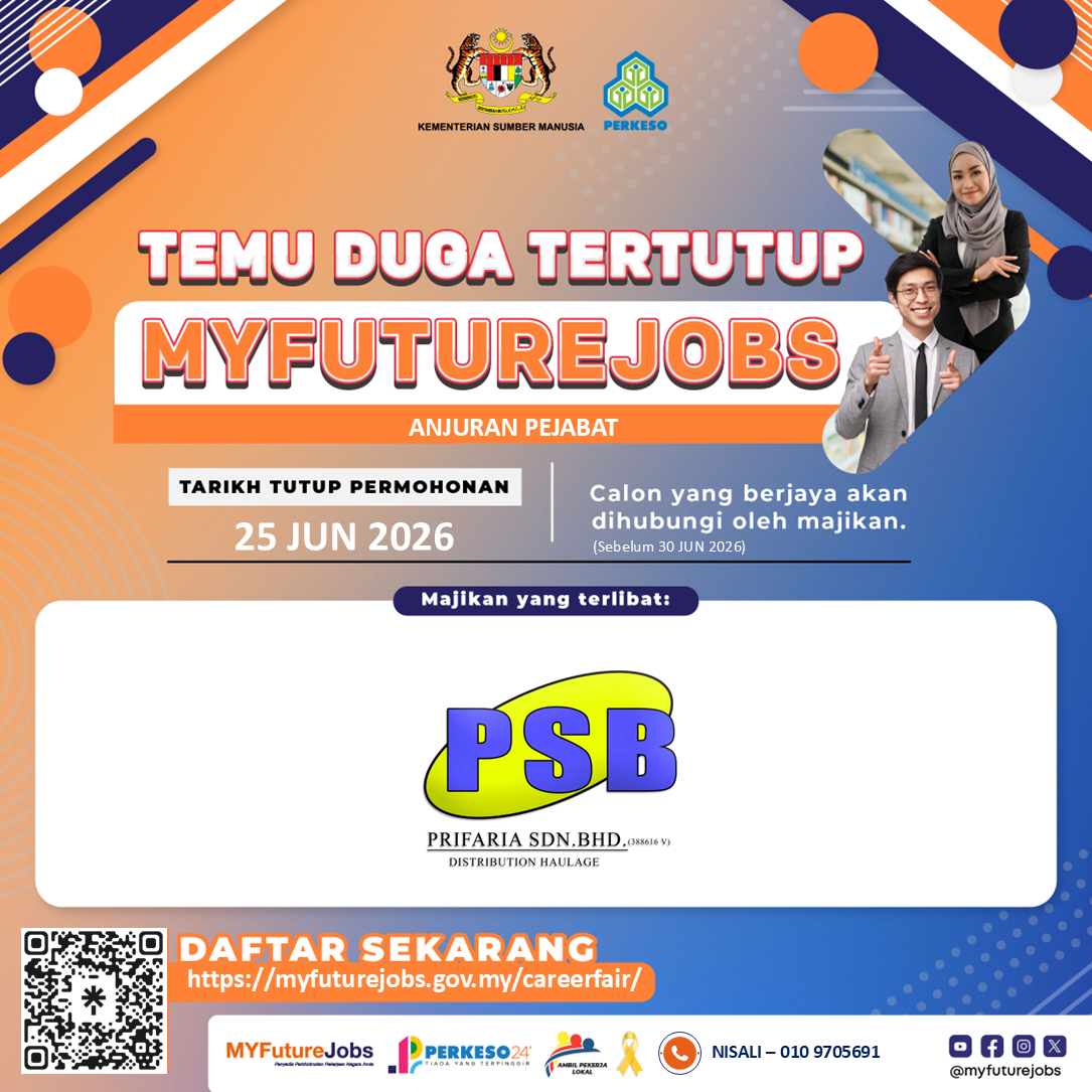 TEMUDUGA TERTUTUP MYFUTUREJOBS ANJURAN PEJABAT PERKESO PULAU PINANG