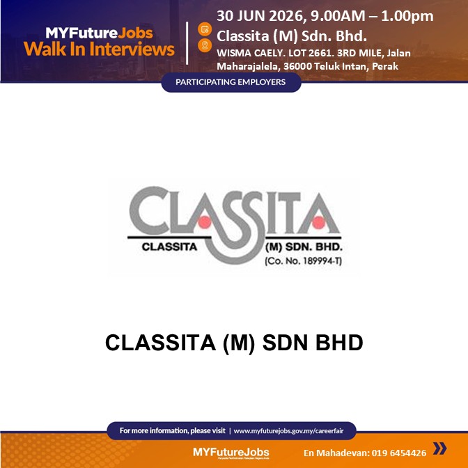 MYFUTUREJOBS WALK IN INTERVIEWS @ CM INTERVIEW – TELUK INTAN
